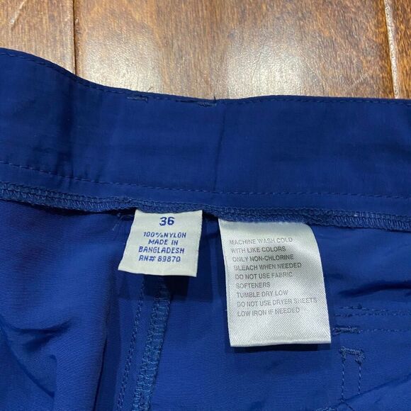 Bimini Bay Performance Outdoors Fishing Navy Blue Nylon Shorts Men's Size Medium - Picture 5 of 7